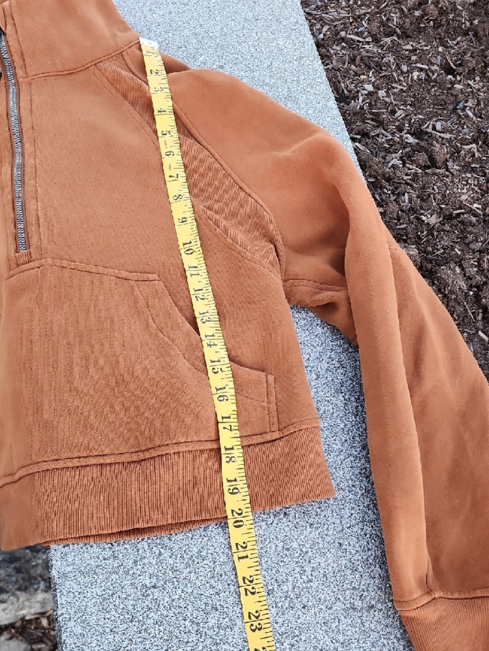 Lululemon Scuba Half-Zip Hooded Sweatshirt in Copper Brown Medium / Large - Picture 8 of 11